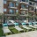 Cabanas and lounge seating overlooking the pool at Roadrunner on McDowell