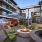 Community courtyard with ample seating and a firepit at Roadrunner on McDowell