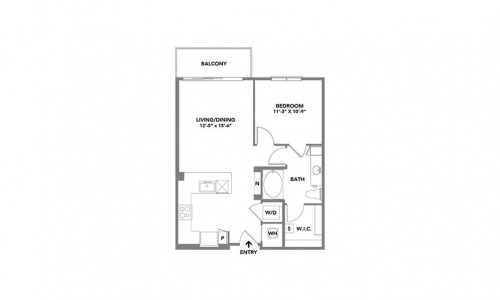 Dean-A-SES One Bed/One Bath Floor Plan - Stunning One-Bedroom in Scottsdale